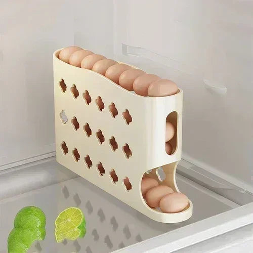 Slide Egg Storage Box Ladder Style Egg Box Storage Refrigerator Side Door Large Capacity Automatic Egg Rolling Machine