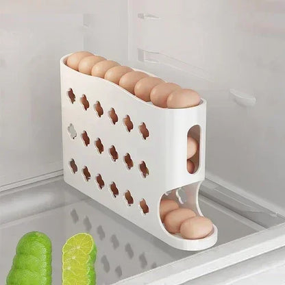 Slide Egg Storage Box Ladder Style Egg Box Storage Refrigerator Side Door Large Capacity Automatic Egg Rolling Machine