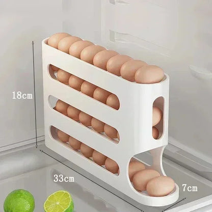 Slide Egg Storage Box Ladder Style Egg Box Storage Refrigerator Side Door Large Capacity Automatic Egg Rolling Machine